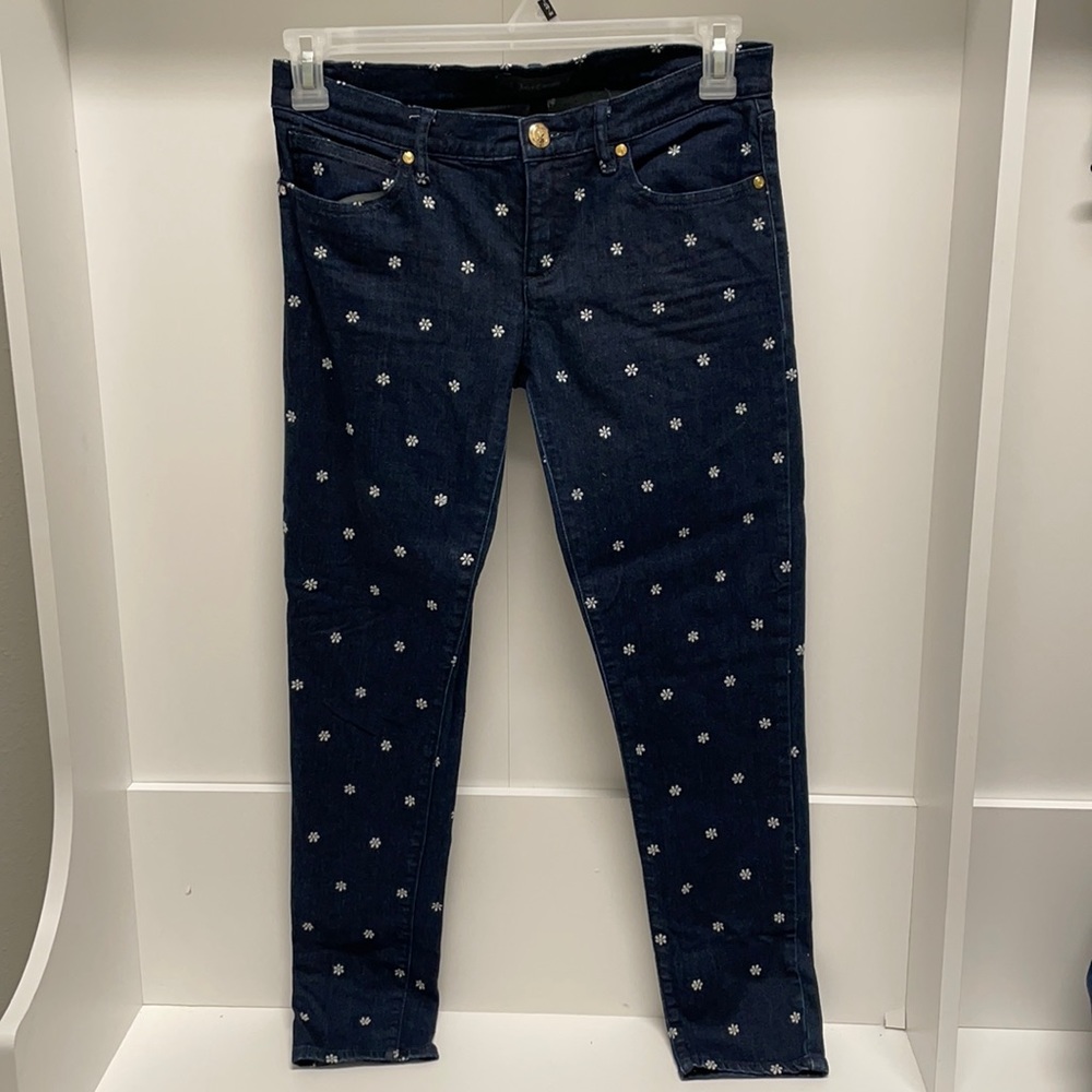 Juicy Couture Floral Embroidered Denim